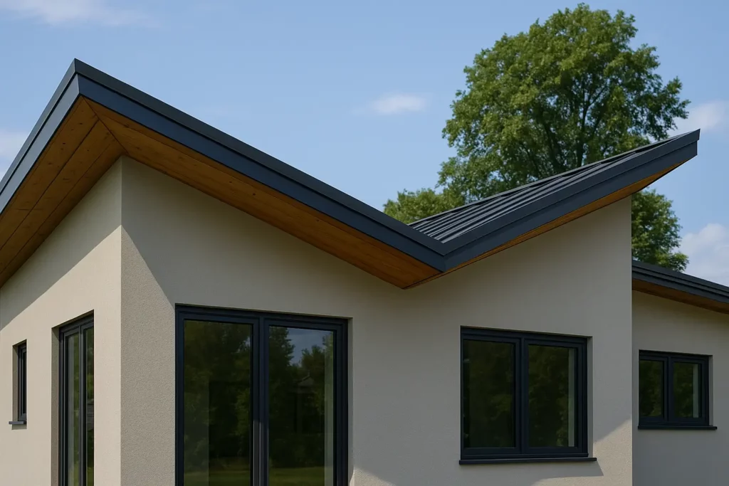 butterfly roof on modern house