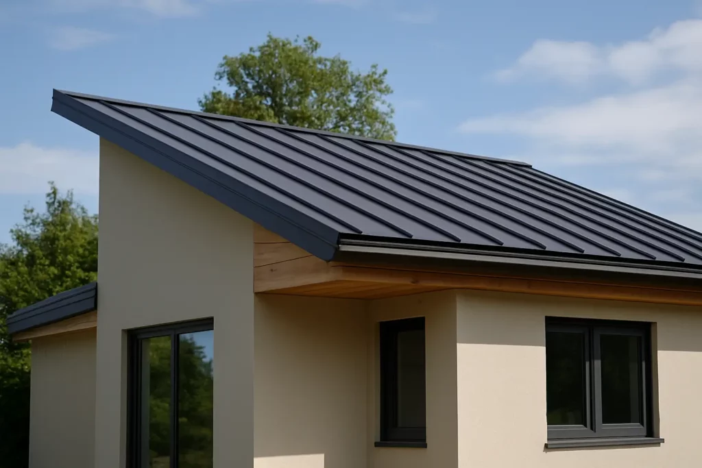 Shed roof on modern house